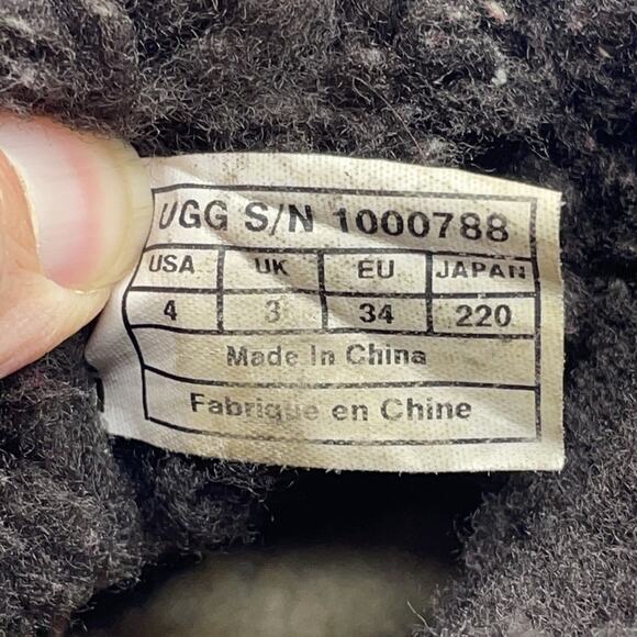 UGG Mini Bailey Button Ankle Boots Booties Chocolate Brown Size 4 - Picture 10 of 12